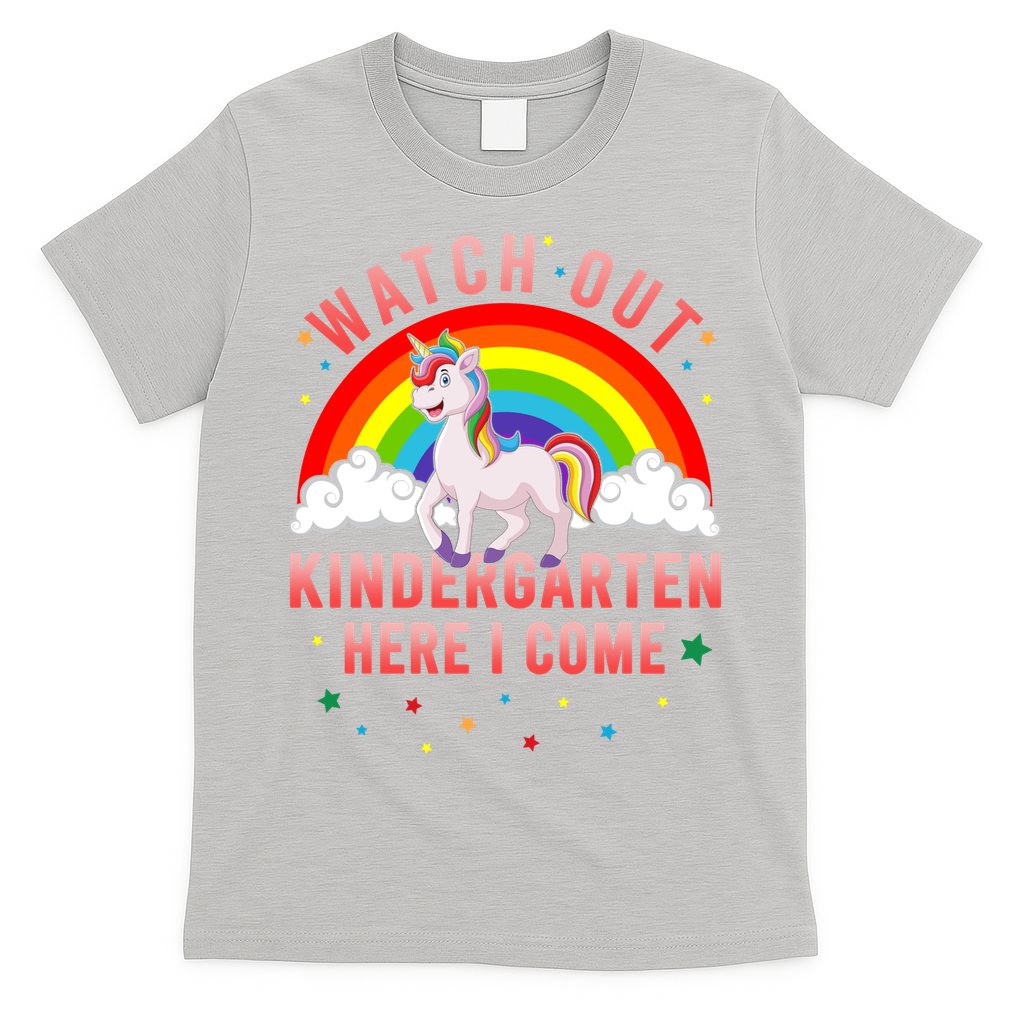 Watch Out Kindergarten Here I Come Unicorn Back To School Cute Gift T-Shirt