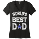 World's Best Dad Dallas Football Women's V-Neck T-Shirt