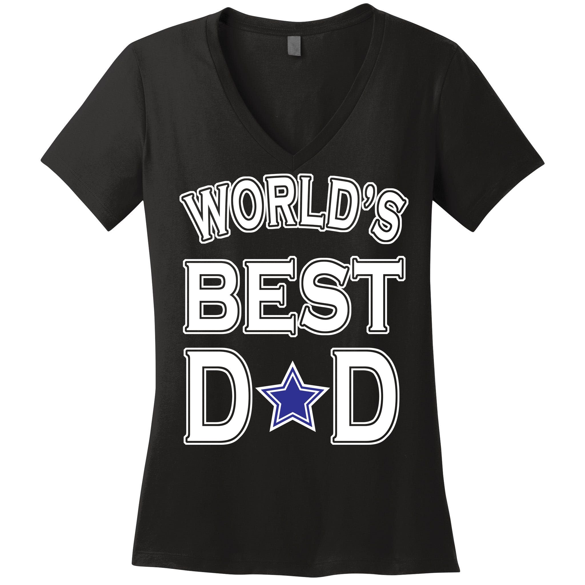 World's Best Dad Dallas Football Women's V-Neck T-Shirt