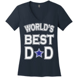 World's Best Dad Dallas Football Women's V-Neck T-Shirt