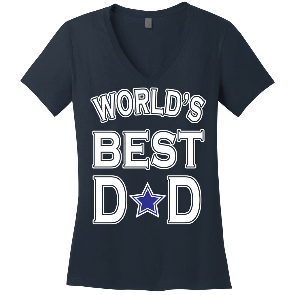 World's Best Dad Dallas Football Women's V-Neck T-Shirt