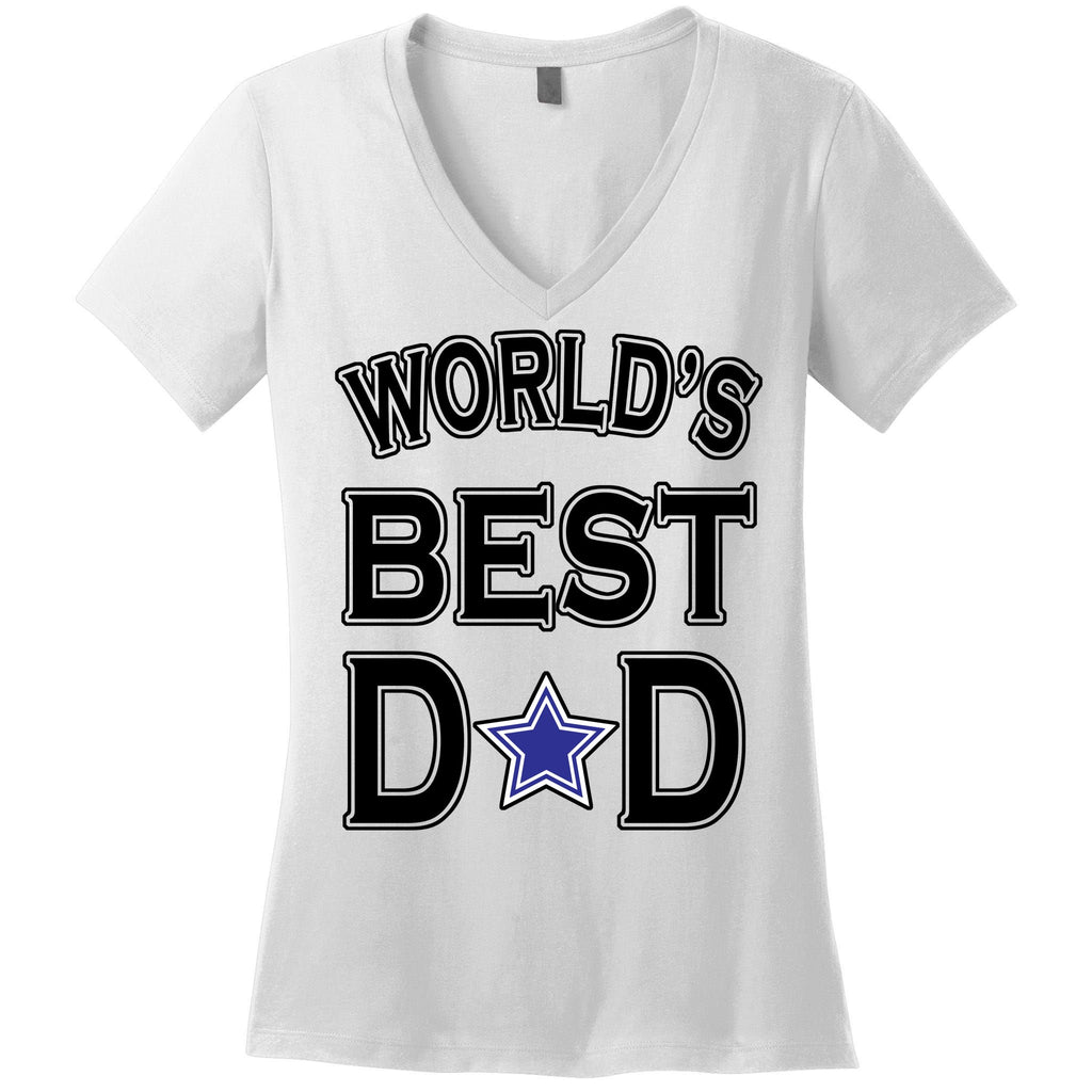 World's Best Dad Dallas Football Women's V-Neck T-Shirt
