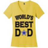 World's Best Dad Dallas Football Women's V-Neck T-Shirt