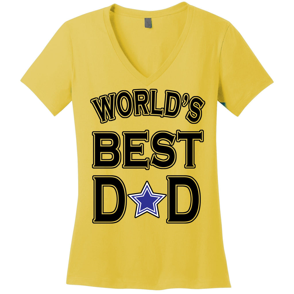World's Best Dad Dallas Football Women's V-Neck T-Shirt