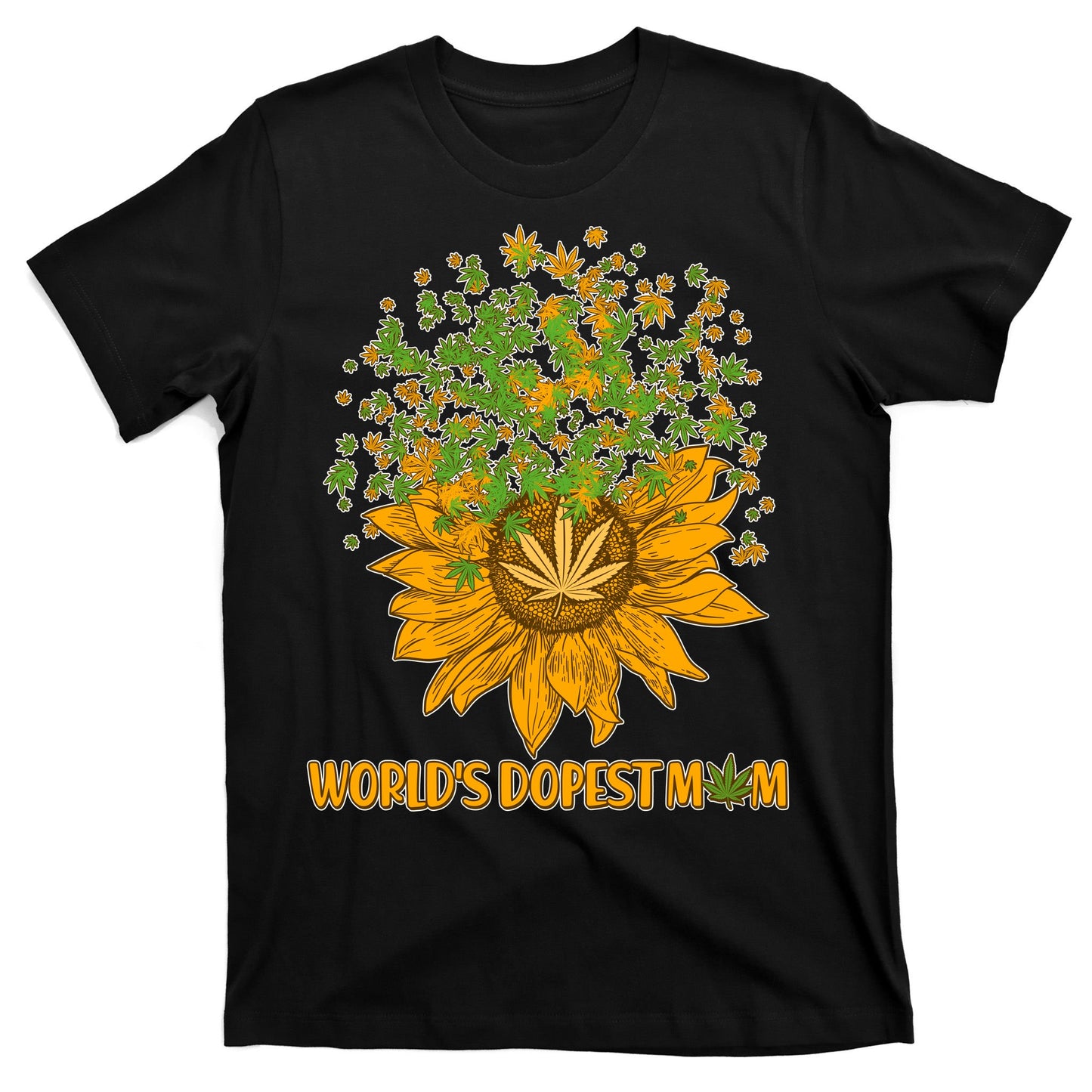 World's Dopest Mom Sunflower T-Shirt