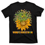 World's Dopest Mom Sunflower T-Shirt