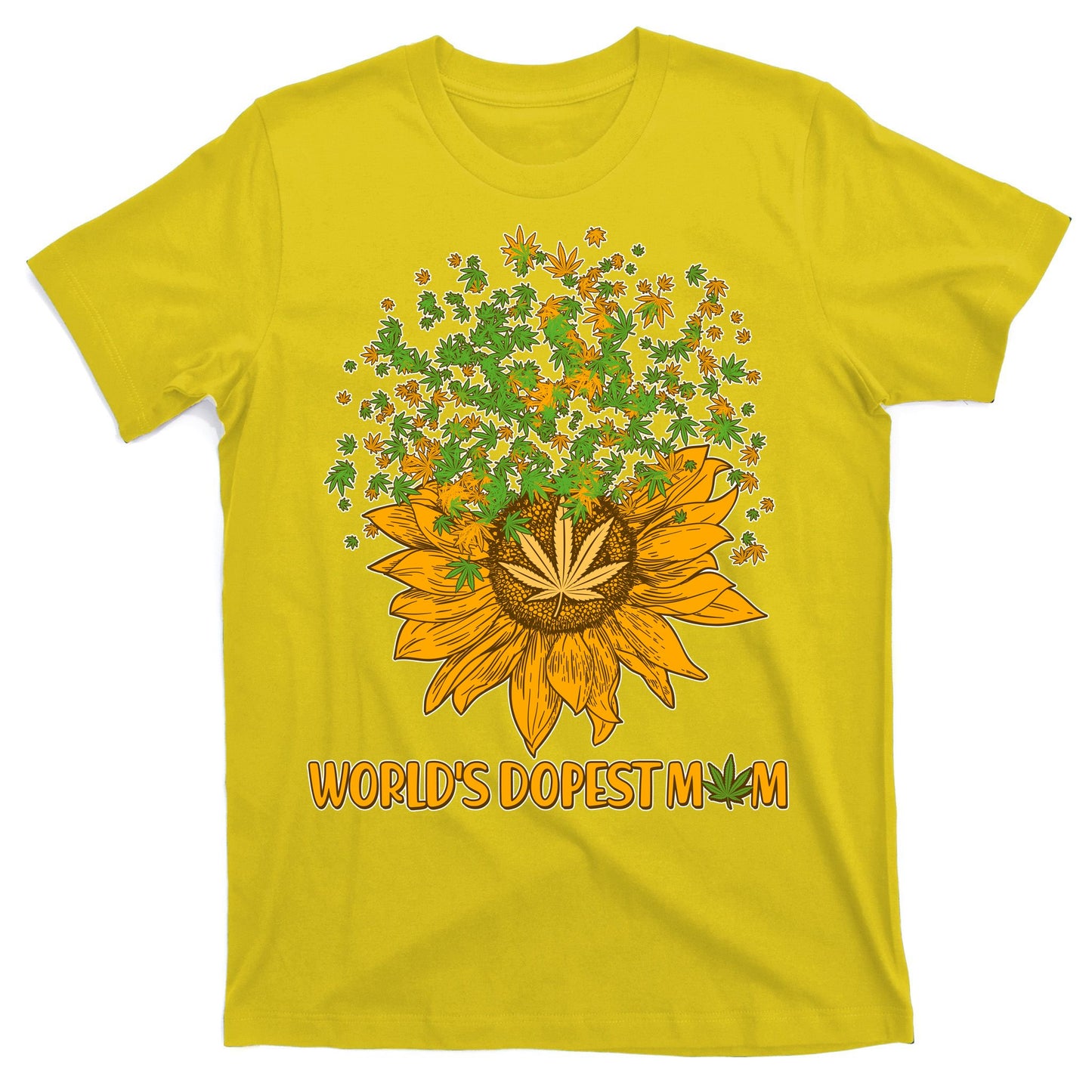 World's Dopest Mom Sunflower T-Shirt