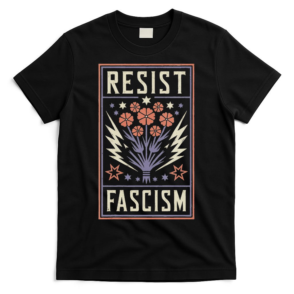 Womens Resist Fascism Protest Trump Anti Trump T-Shirt