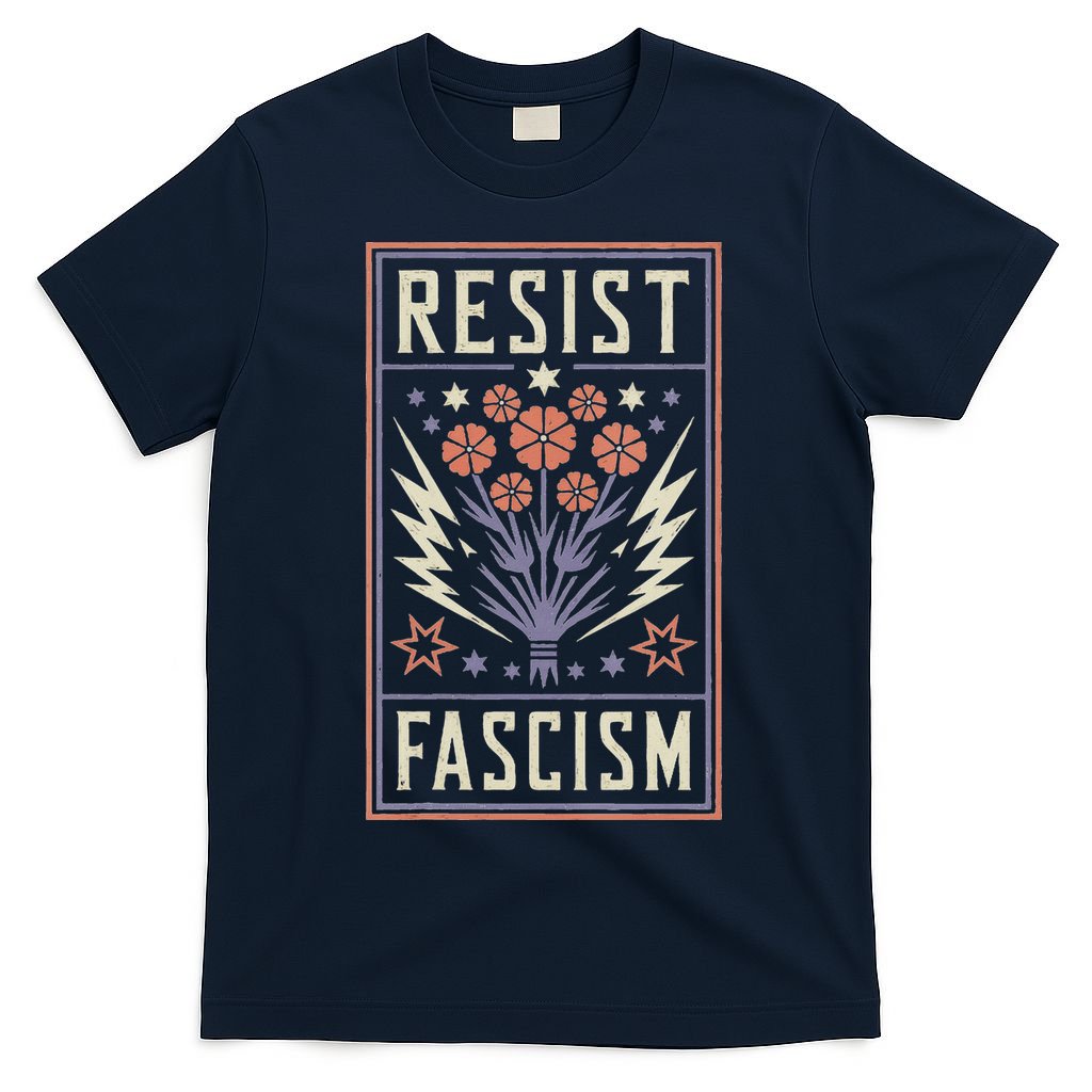 Womens Resist Fascism Protest Trump Anti Trump T-Shirt