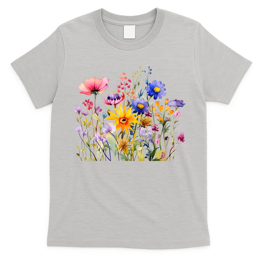 Wildflower Summer Flowers Blooming Floral Graphic T-Shirt