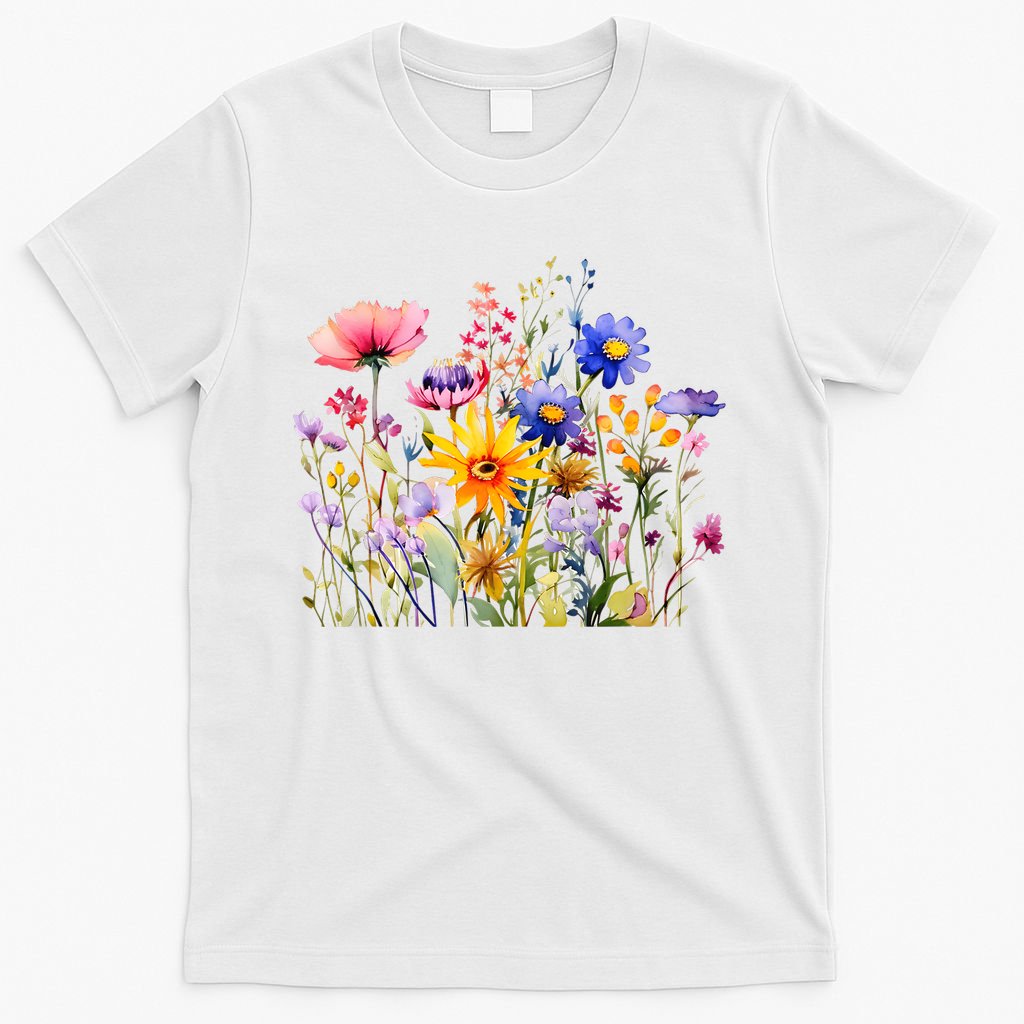 Wildflower Summer Flowers Blooming Floral Graphic T-Shirt