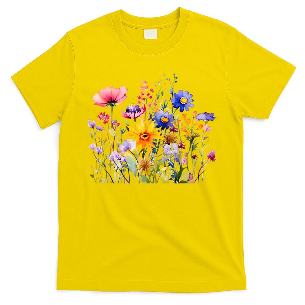 Wildflower Summer Flowers Blooming Floral Graphic T-Shirt
