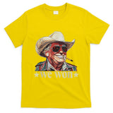 Western Trump Cowboy We Won American Flag Cowboy Hat T-Shirt