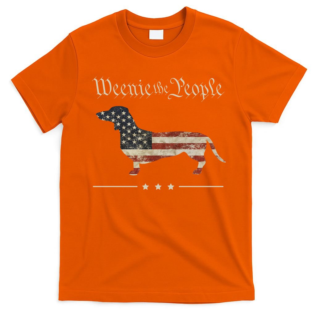 Weenie The People Funny Dachshund 4th Of July USA T-Shirt