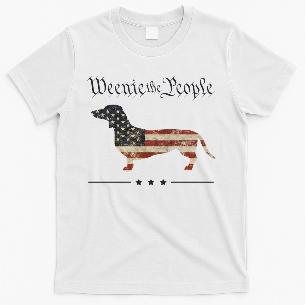 Weenie The People Funny Dachshund 4th Of July USA T-Shirt