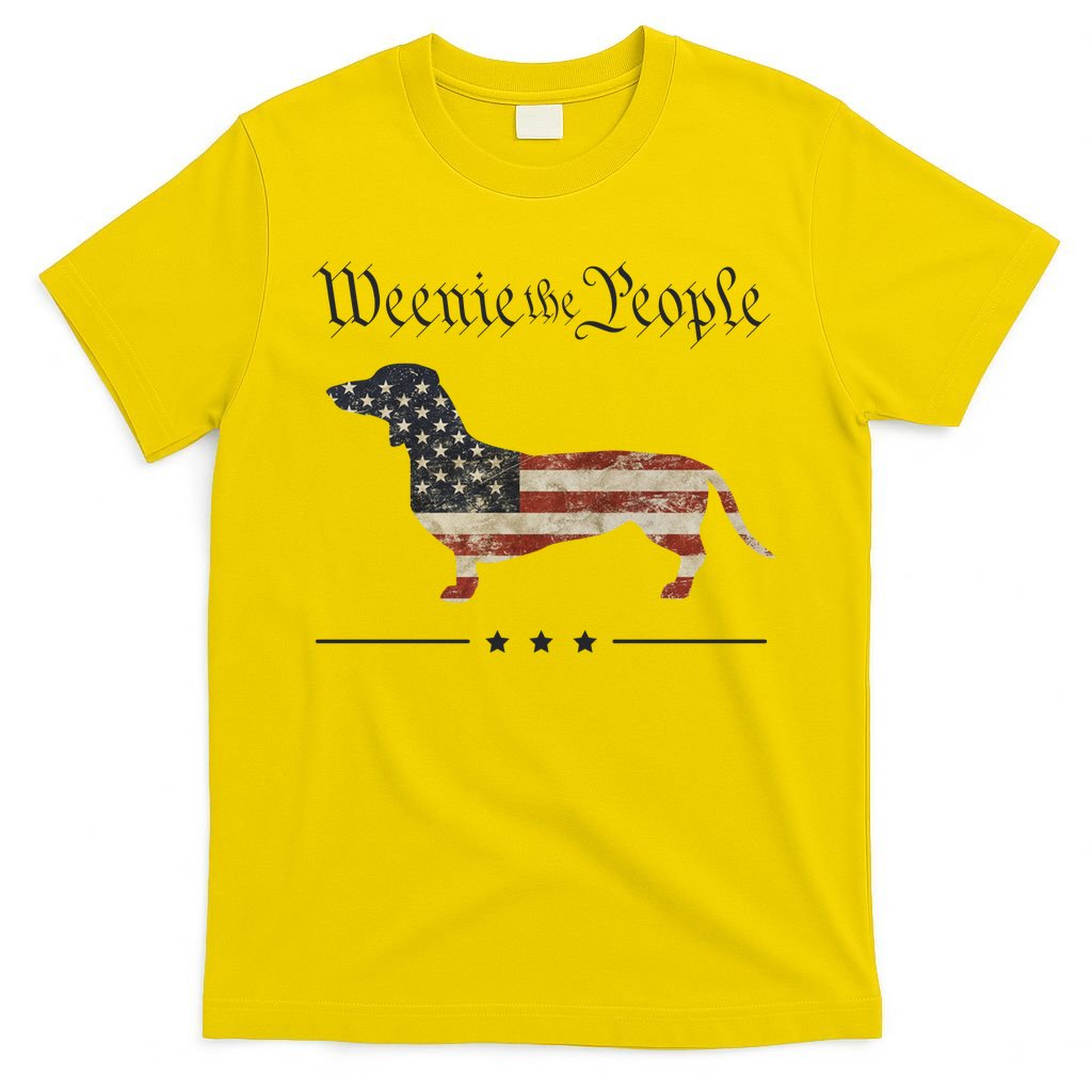 Weenie The People Funny Dachshund 4th Of July USA T-Shirt