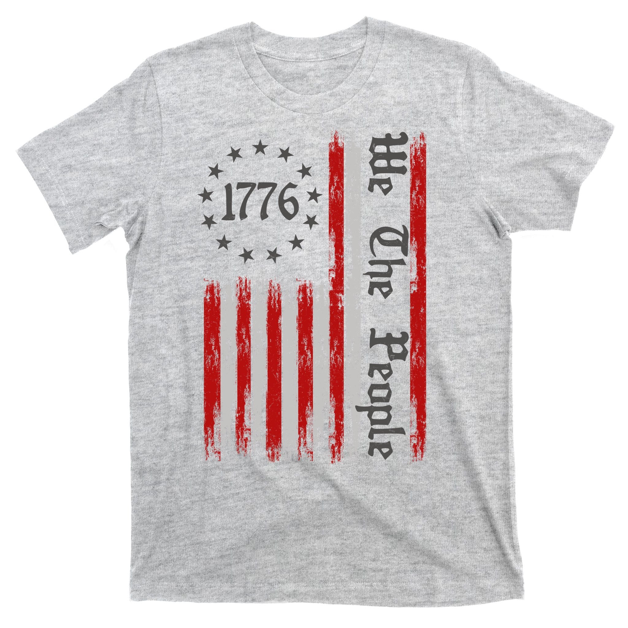 We The People 1776 Distressed USA American Flag T-Shirt