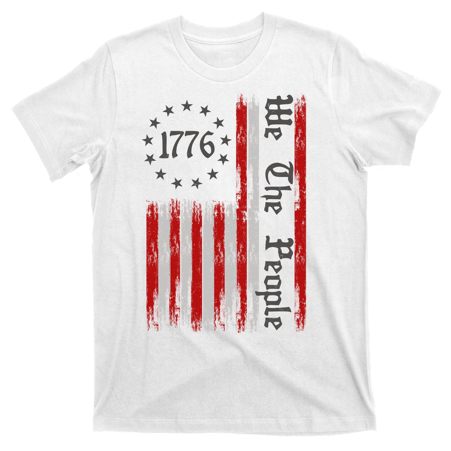 We The People 1776 Distressed USA American Flag T-Shirt