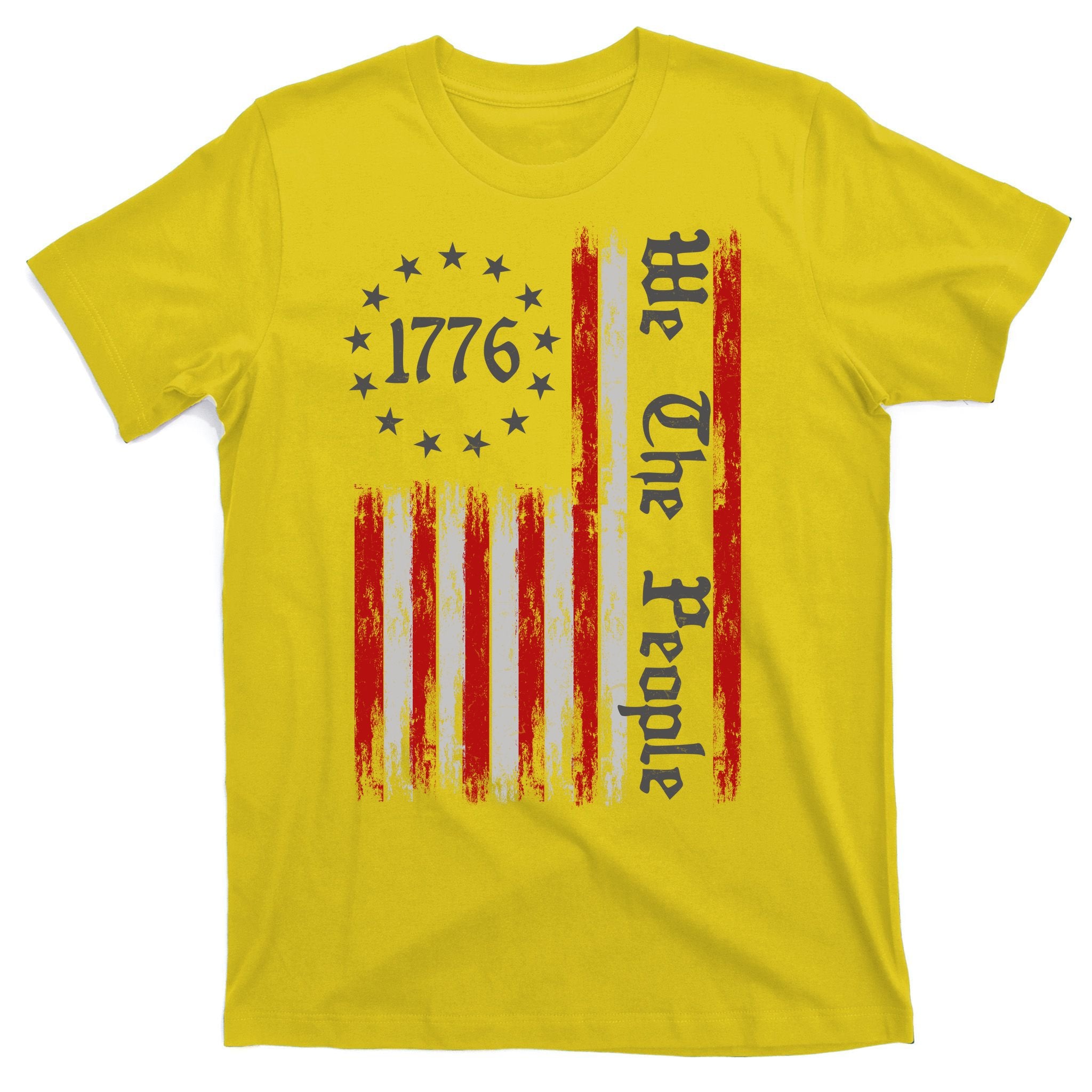 We The People 1776 Distressed USA American Flag T-Shirt