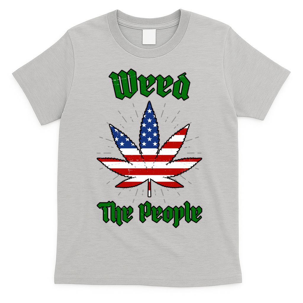 Weed The People Marijuana Usa Flag Funny T-Shirt