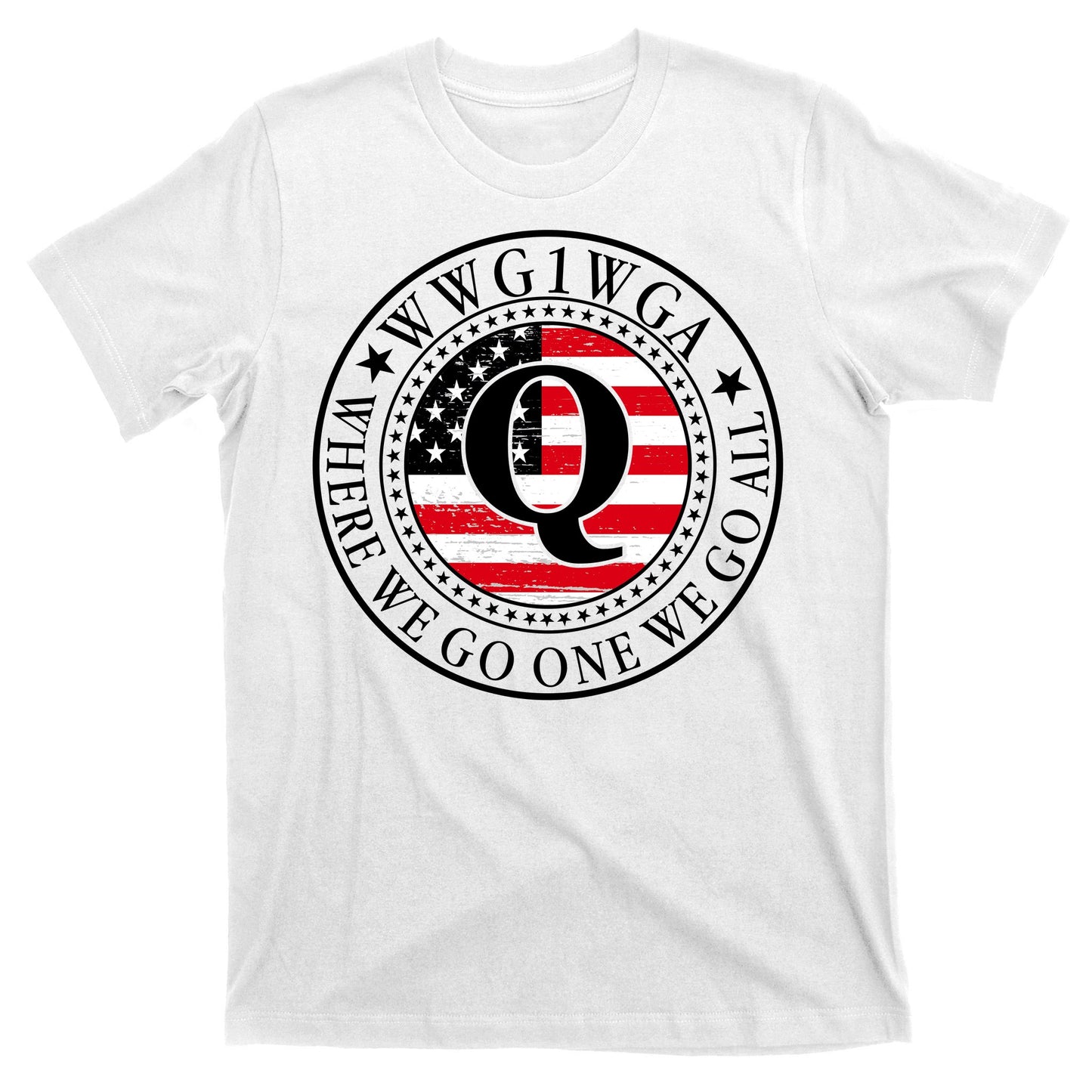 WWG1WGA Qanon Flag Emblem T-Shirt