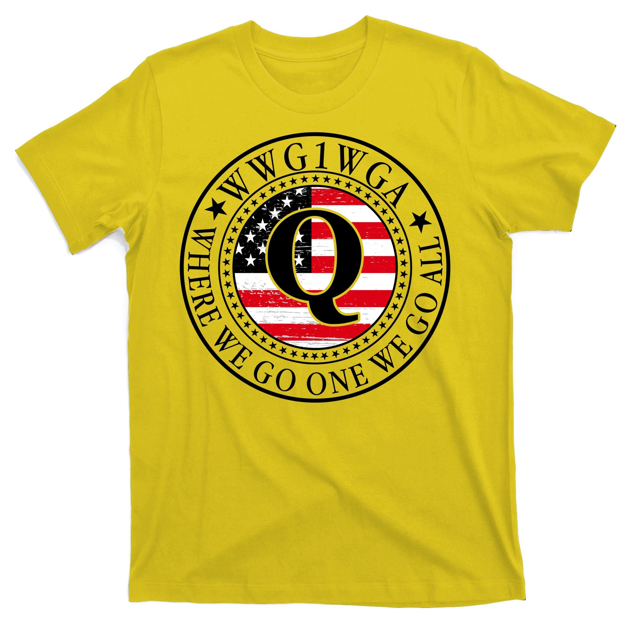 WWG1WGA Qanon Flag Emblem T-Shirt