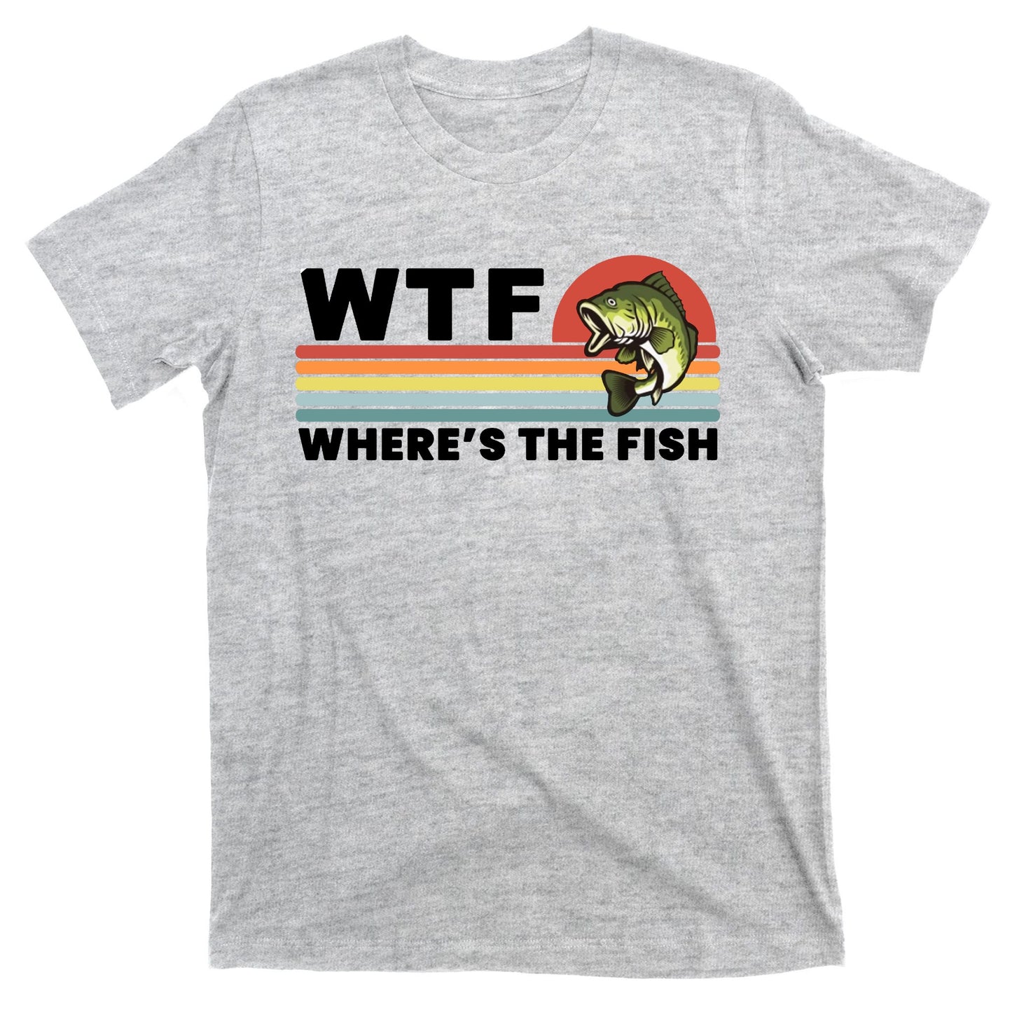 WTF Where's The Fish Funny Fisherman T-Shirt