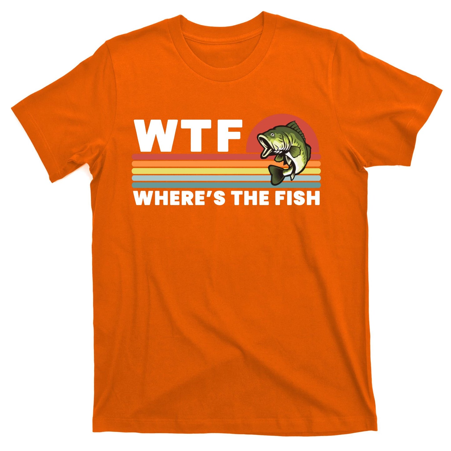 WTF Where's The Fish Funny Fisherman T-Shirt