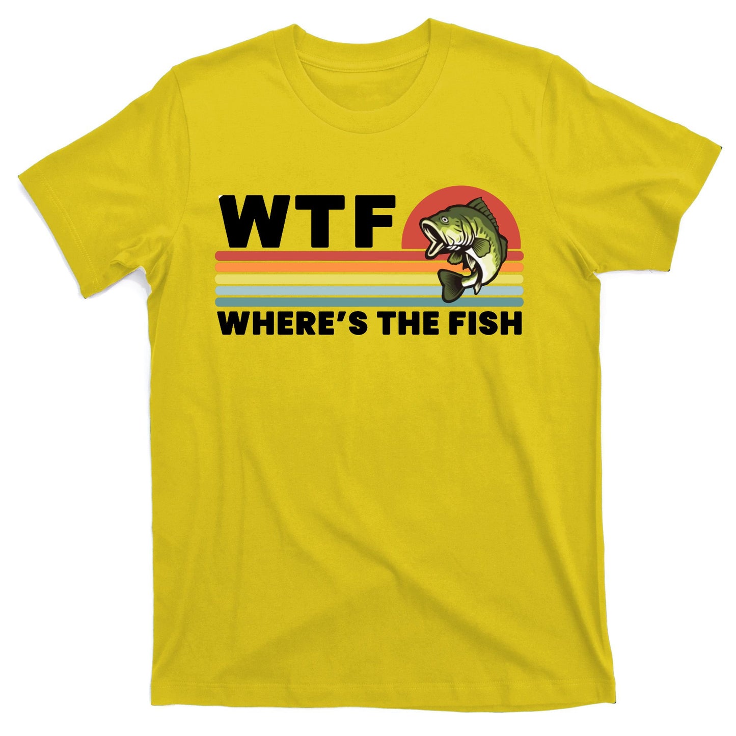 WTF Where's The Fish Funny Fisherman T-Shirt