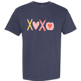 Women Xoxo Teacher ValentineS Day Pencil And Apple Garment-Dyed Heavyweight T-Shirt