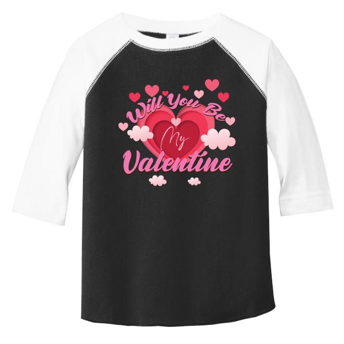 Will You Be My Valentine? ValentineS Day Love Toddler Fine Jersey T-Shirt