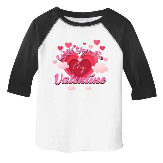 Will You Be My Valentine? ValentineS Day Love Toddler Fine Jersey T-Shirt