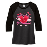 Will You Be My Valentine ValentineS Day Women's Tri-Blend 3/4-Sleeve Raglan Shirt