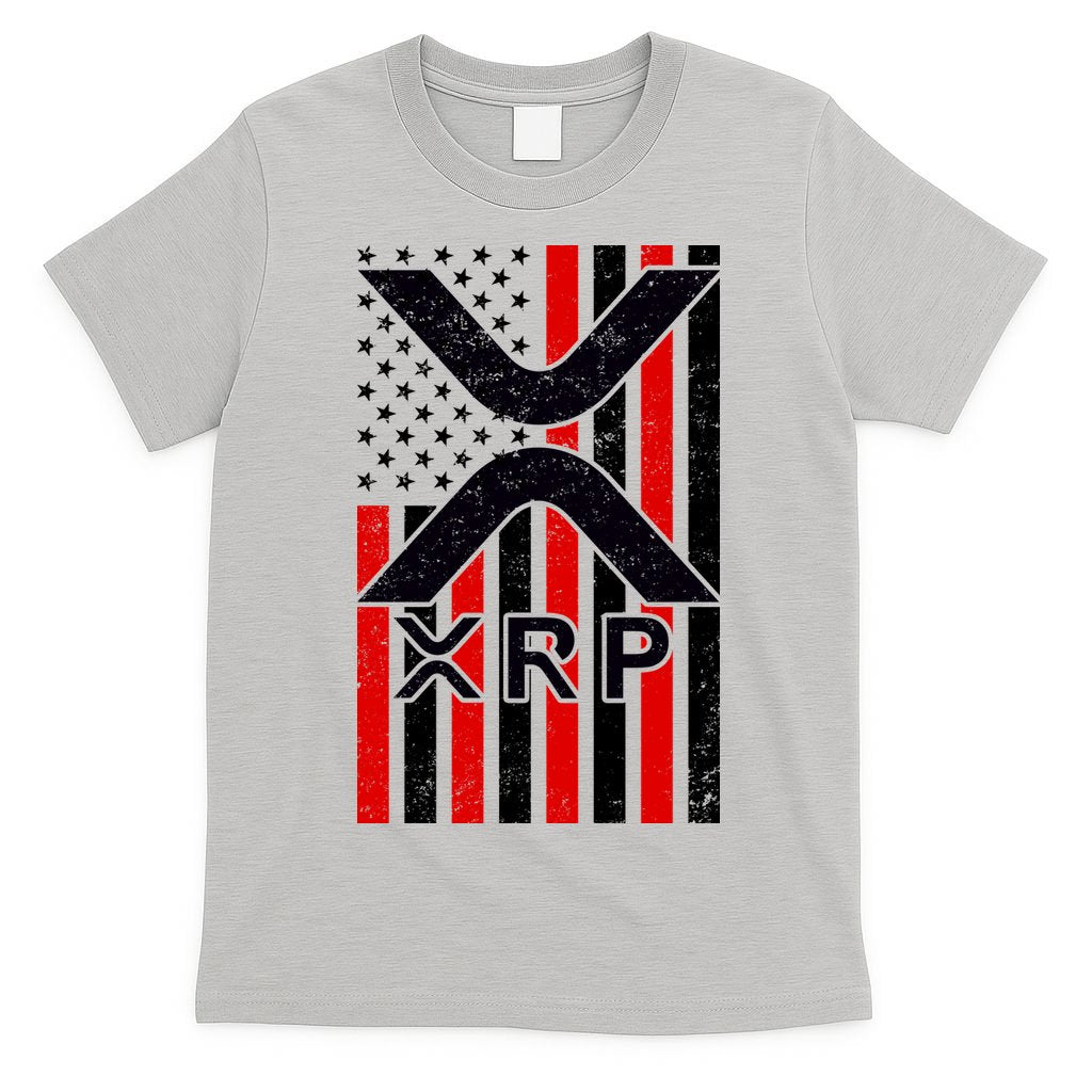 XRP Cryptocurrency USA American Flag T-Shirt