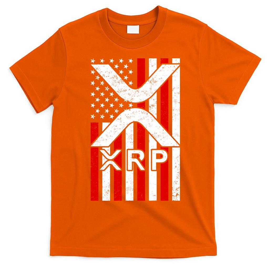 XRP Cryptocurrency USA American Flag T-Shirt