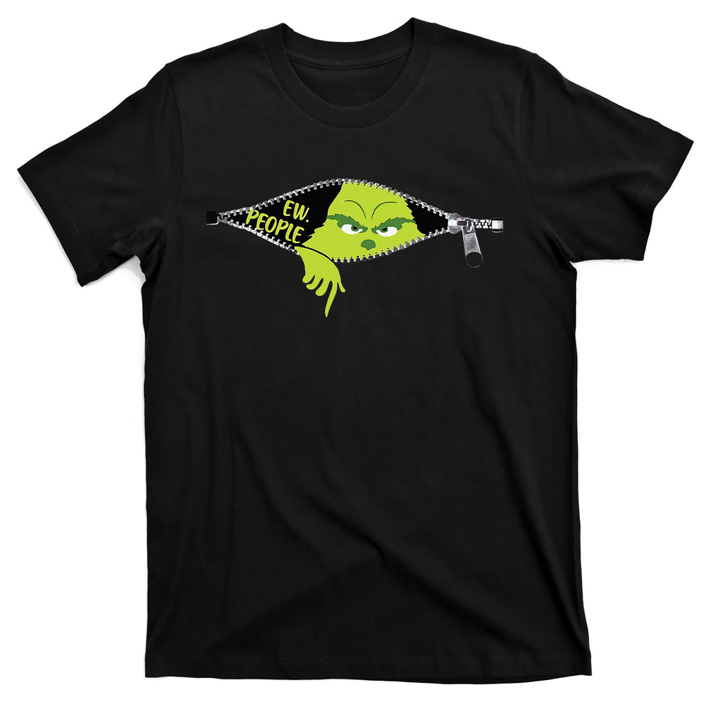 Xmas Green Color Saying Ew People Christmas T-Shirt