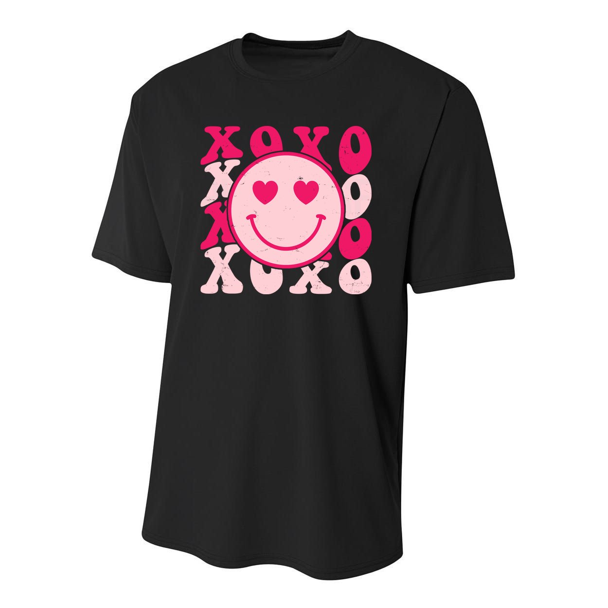 Xoxo Retro Groovy Valentines Day Smile Youth Performance Sprint T-Shirt