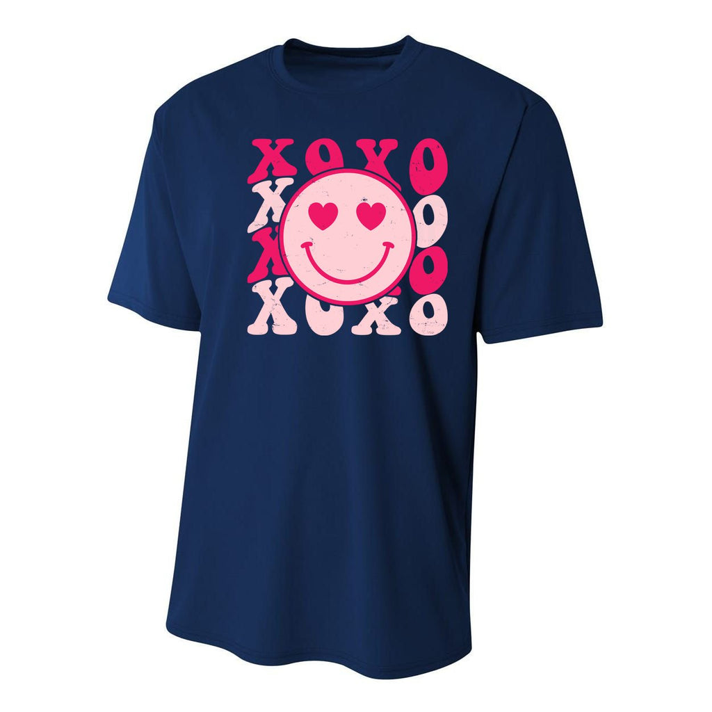Xoxo Retro Groovy Valentines Day Smile Youth Performance Sprint T-Shirt