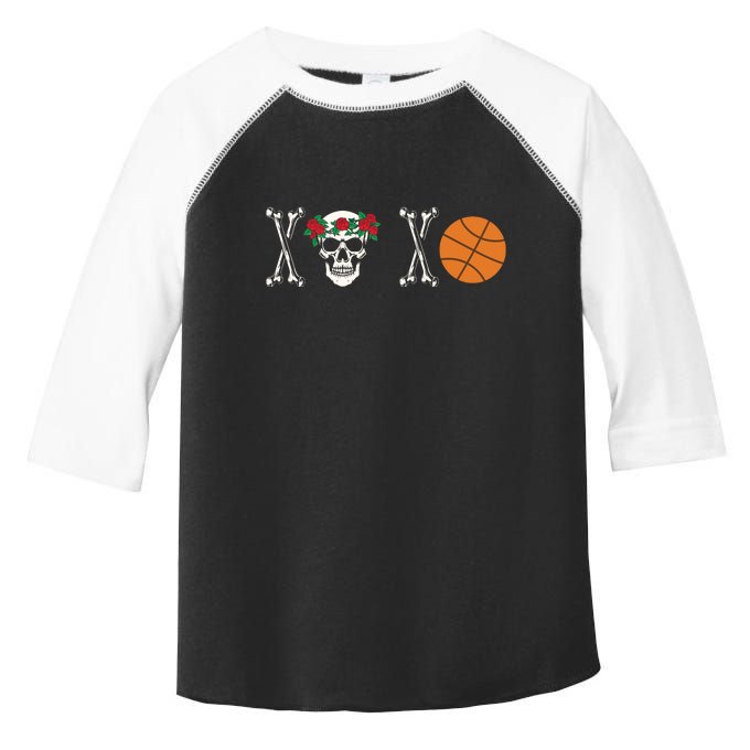 XOXO Skeleton Basketball Valentine Gift For Valentine Day Toddler Fine Jersey T-Shirt