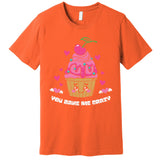 You Bake Me Crazy Cherry Cupcale Valentine Food Gift For Valentine Day Premium T-Shirt