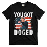 You Got Doged Funny Trump Vintage American Flag Doged T-Shirt