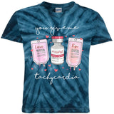 You Give Me Tachycardia Valentines Day Nurse Kids Tie-Dye T-Shirt