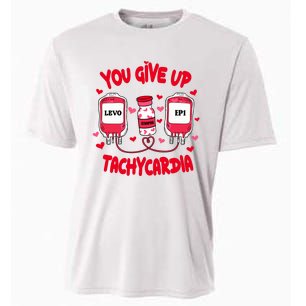 You Give Up Tachycardia ValentineS Day Cooling Performance Crew T-Shirt