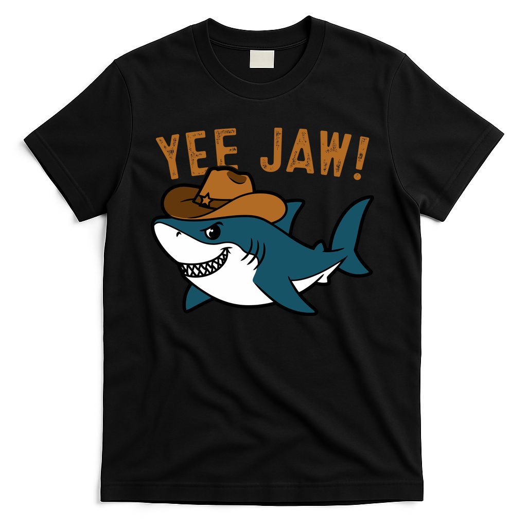 Yee Jaw Cowboy Old Western Shark T-Shirt