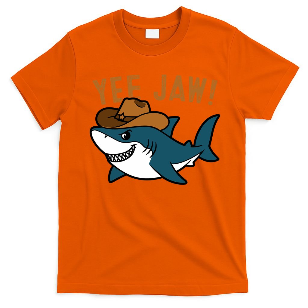 Yee Jaw Cowboy Old Western Shark T-Shirt
