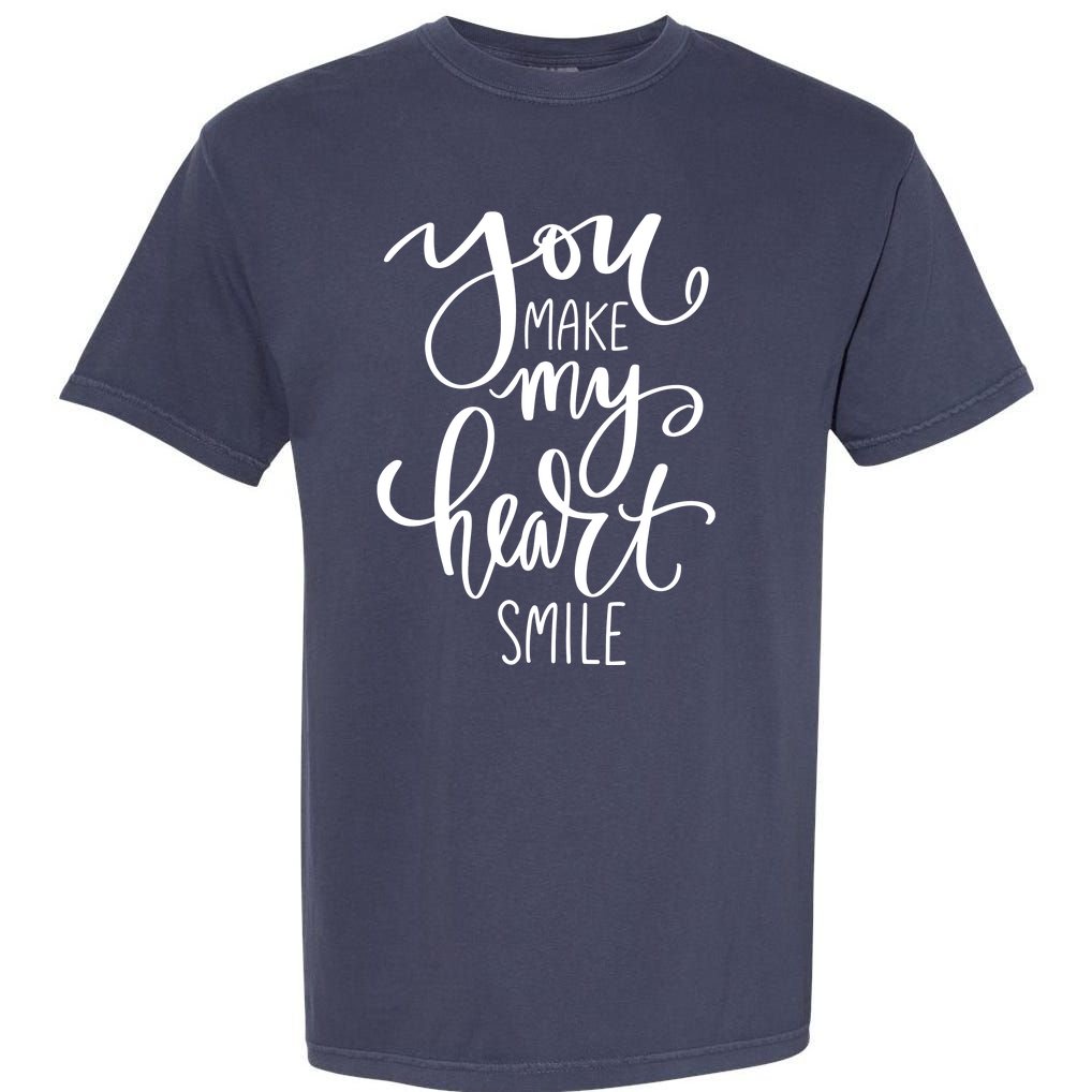 You Make My Heart Smile Cute Gift Garment-Dyed Heavyweight T-Shirt