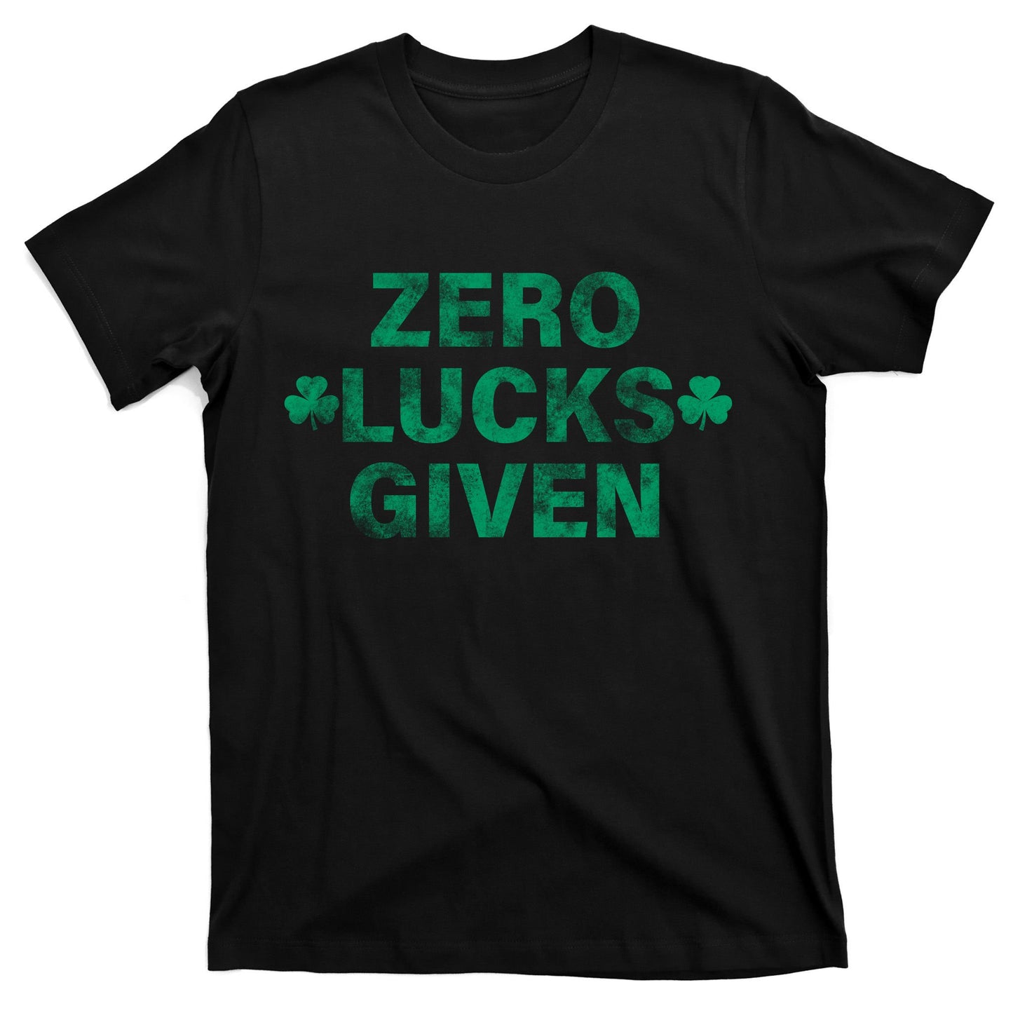 Zero Lucks Given Vintage St Patricks Day T-Shirt